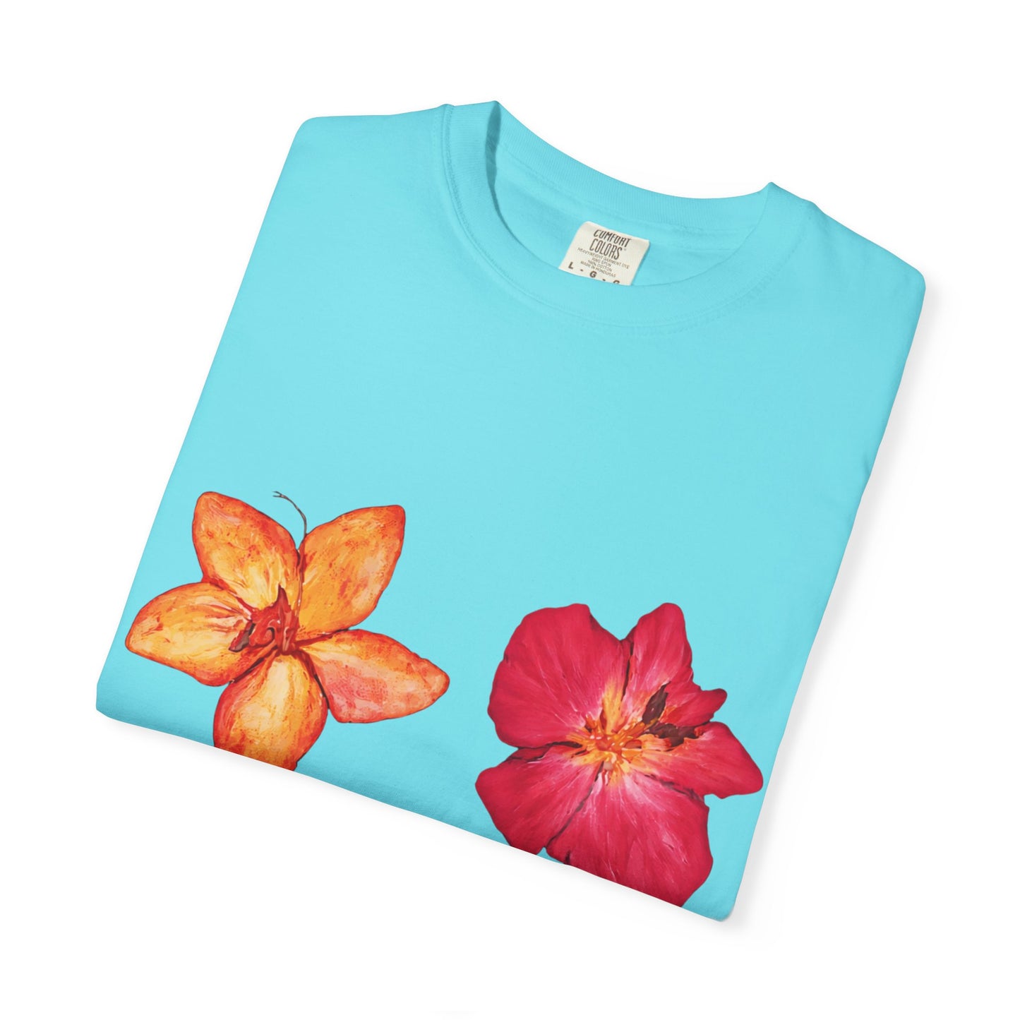 Floral Duo T-Shirt — Watercolor Hibiscus & Plumeria Tee