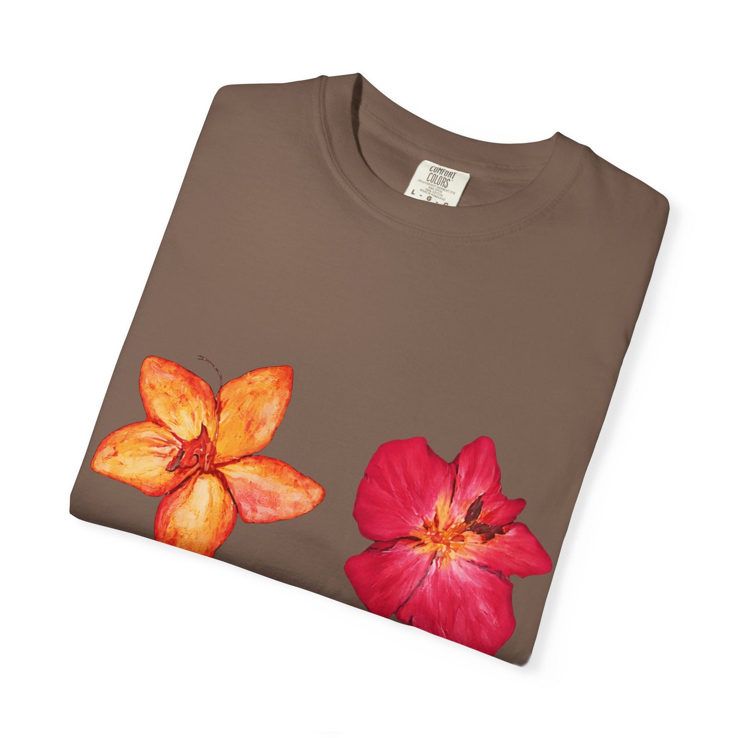 Floral Duo T-Shirt — Watercolor Hibiscus & Plumeria Tee
