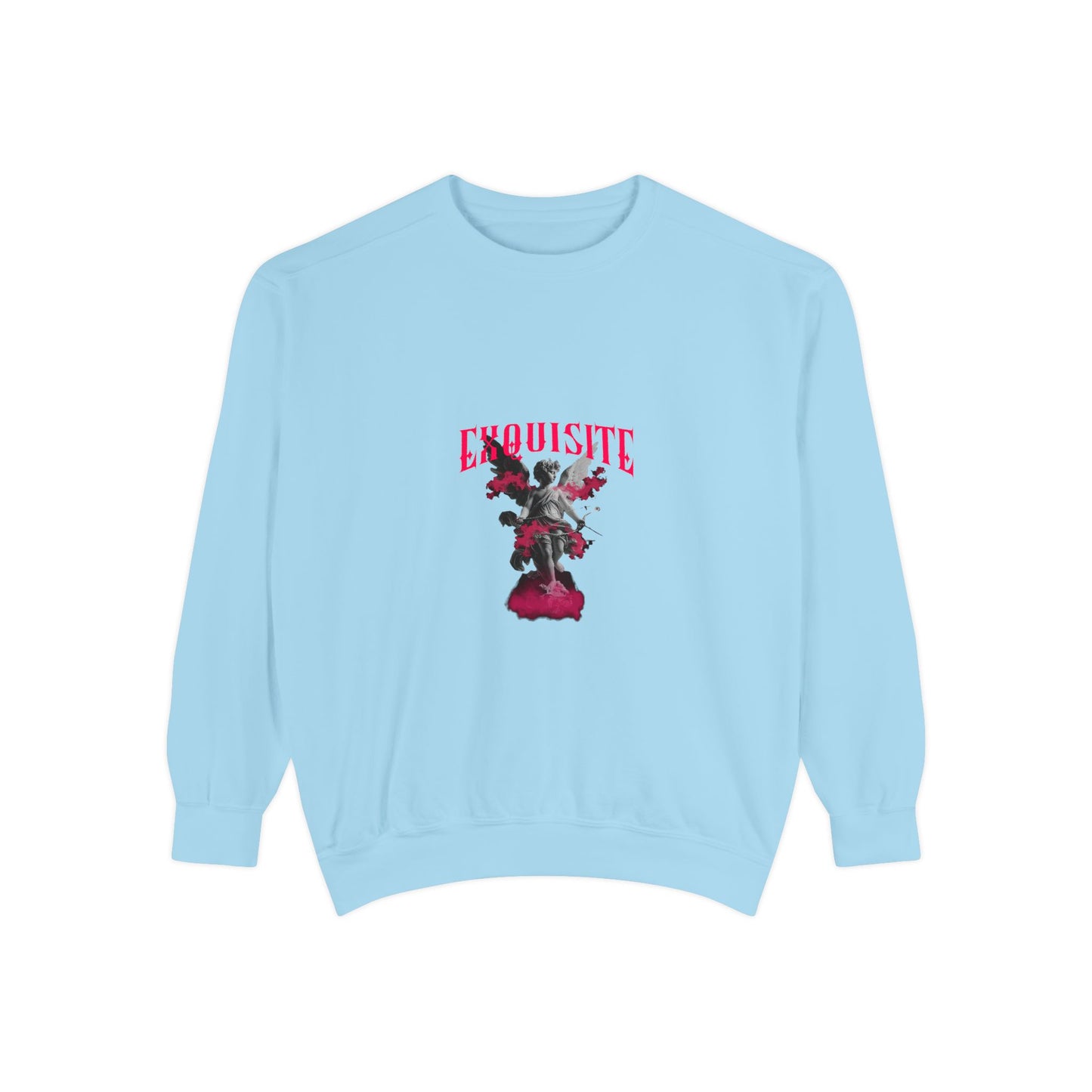 Exquisite Rose Statue Sweatshirt - Floral Gothic Crewneck