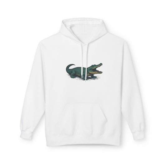 Alligator Graphic Hoodie — Vintage Watercolor Gator Pullover