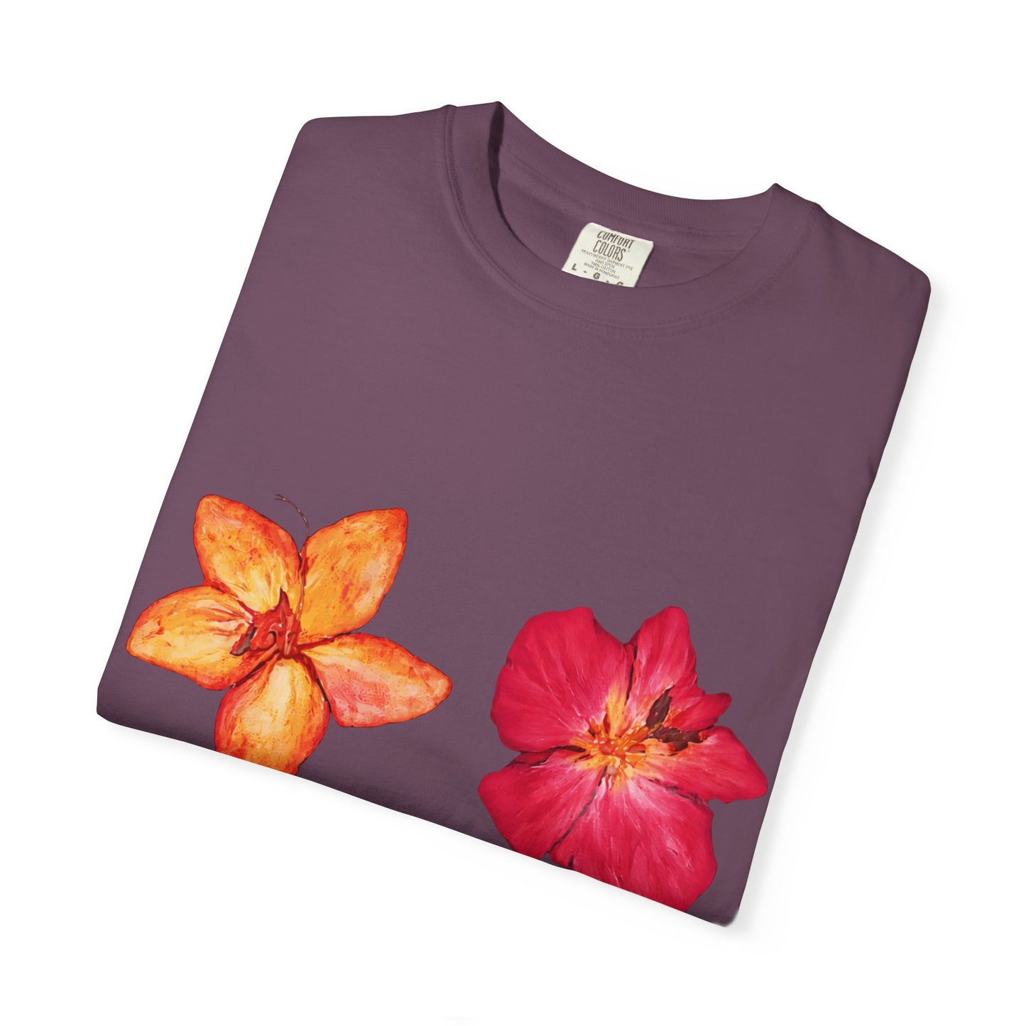 Floral Duo T-Shirt — Watercolor Hibiscus & Plumeria Tee