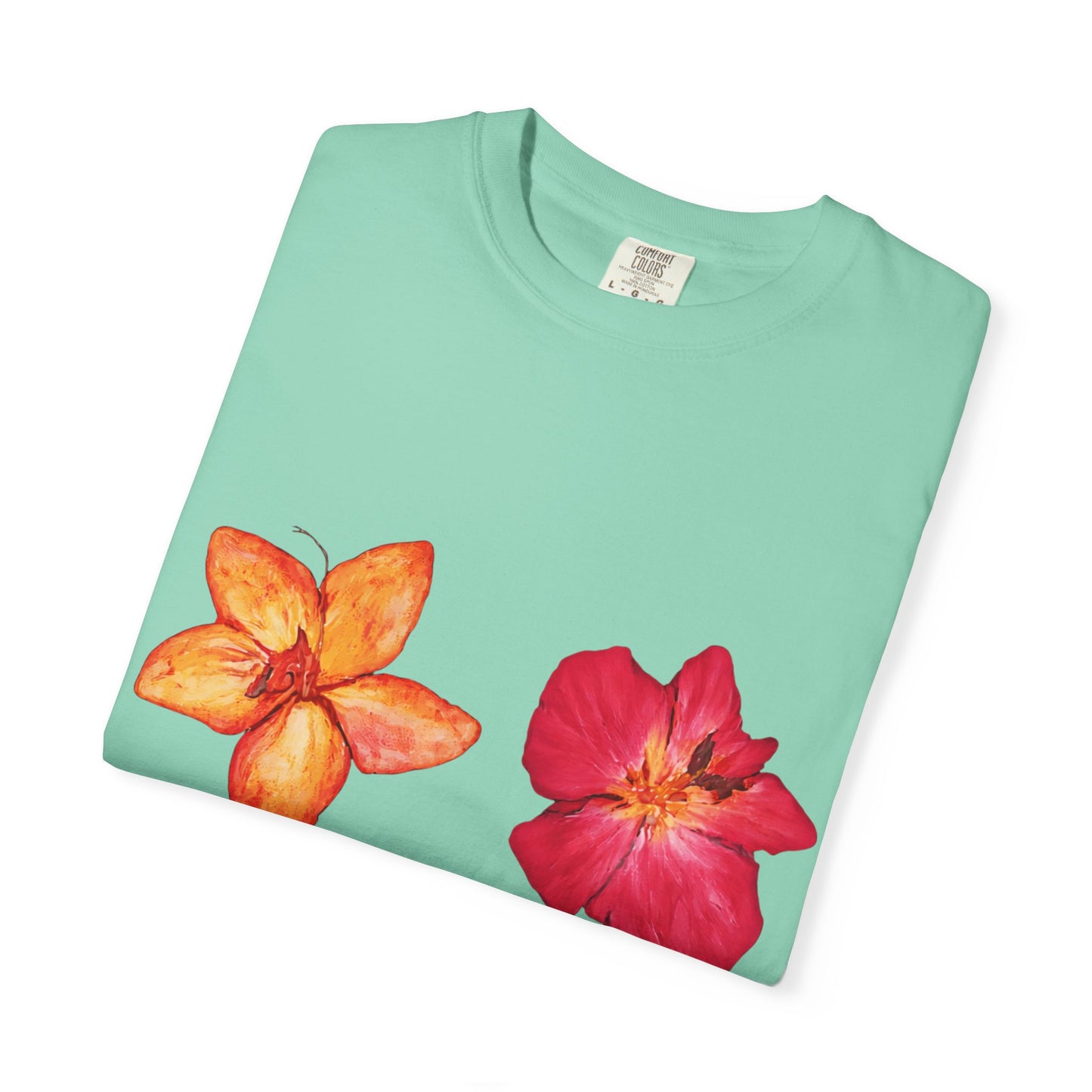 Floral Duo T-Shirt — Watercolor Hibiscus & Plumeria Tee