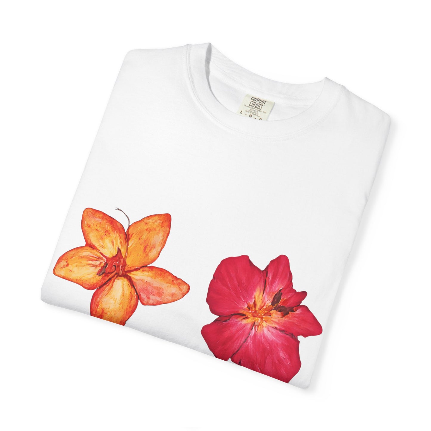 Floral Duo T-Shirt — Watercolor Hibiscus & Plumeria Tee